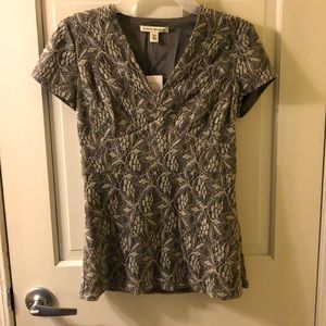 Banana Republic gray lace blouse